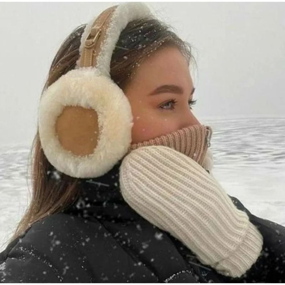 Ear Muff Foldable - Plush Ear Muffs Warmer Foldable Ear