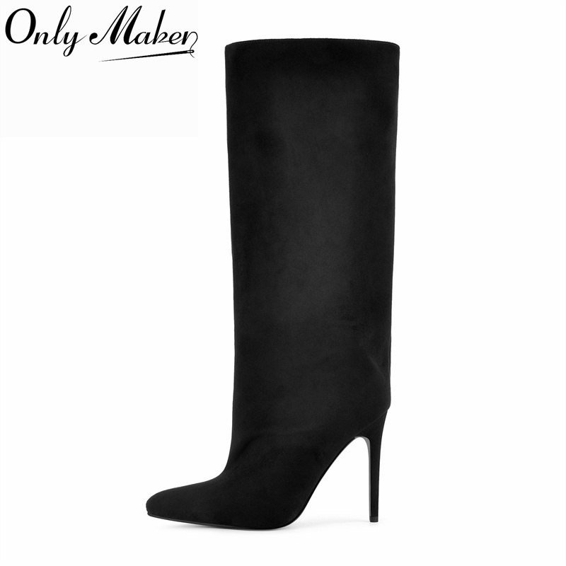 Onlymaker Black Faux Suede Kne - огляд і ціна Winter Clothing For Woman