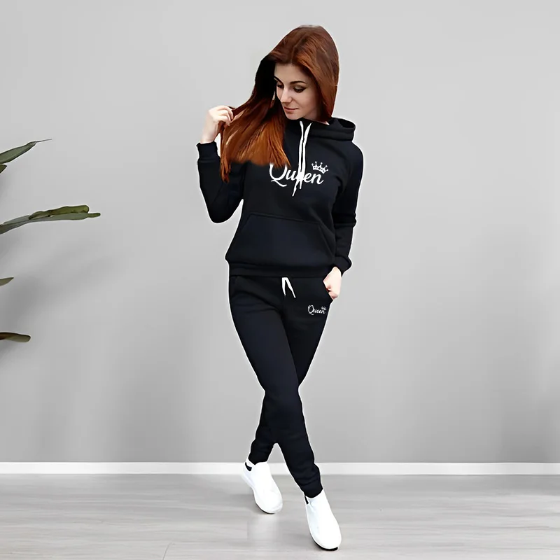 Womens Tracksuit Queen Letter  - огляд і ціна Winter Clothing For Woman
