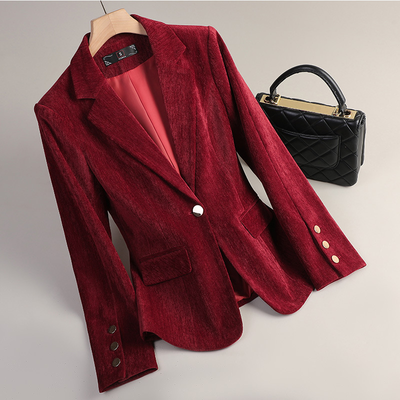 Yellow Gold Velvet Blazer Wome - огляд і ціна Winter Clothing Work