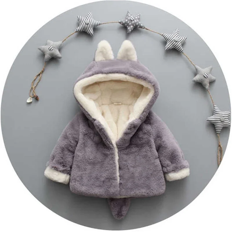 Cute Cat Ears Plush Baby Jacke - огляд і ціна Winter Clothing Toddler
