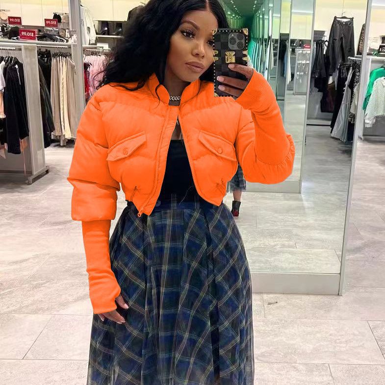 Women Parkas Short Coats Zippe - огляд і ціна Winter Clothing Work